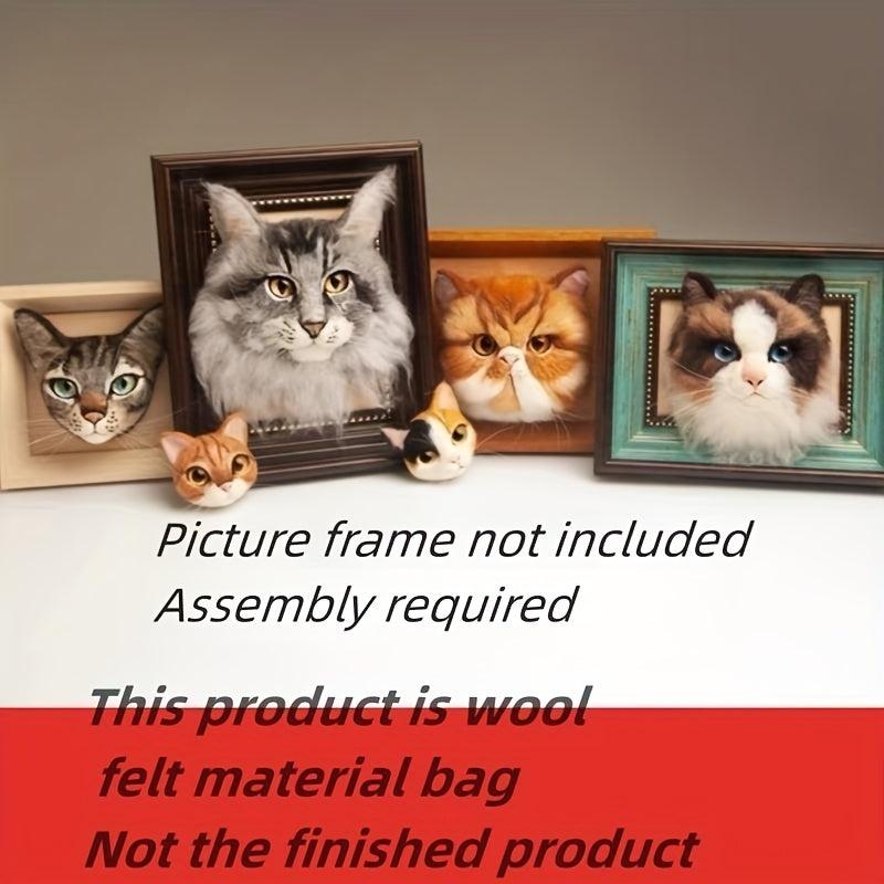 Wool Felt Cat DIY Material Package - Cat Souvenir Tutorial