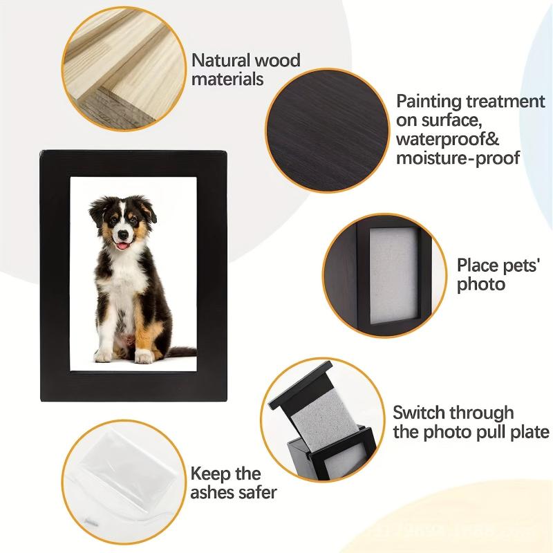 Wooden Pet Cremation Urn Box for Dogs and Cats