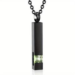 Green Crystal Urn Necklace Stylish Cremation Jewelry Keepsake