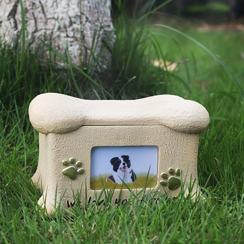 Resin Pet Cremation Box Dog Cat Memorial Love Of Dog Cat Angels