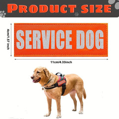Reflective Service Dog Vest Patches - Easily Removable - Alert Others
