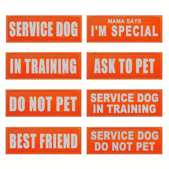 Reflective Service Dog Vest Patches - Easily Removable - Alert Others