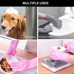 Pet Grooming Glove with Hair Removal Slicker Brush
