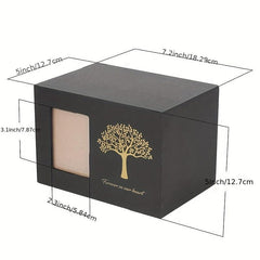 Tree Of Life Pattern Pet Urn Wooden Pet Cremation Urn Photo Box