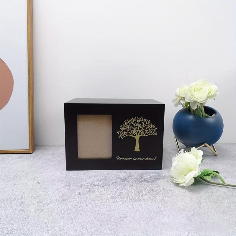 Tree Of Life Pattern Pet Urn Wooden Pet Cremation Urn Photo Box