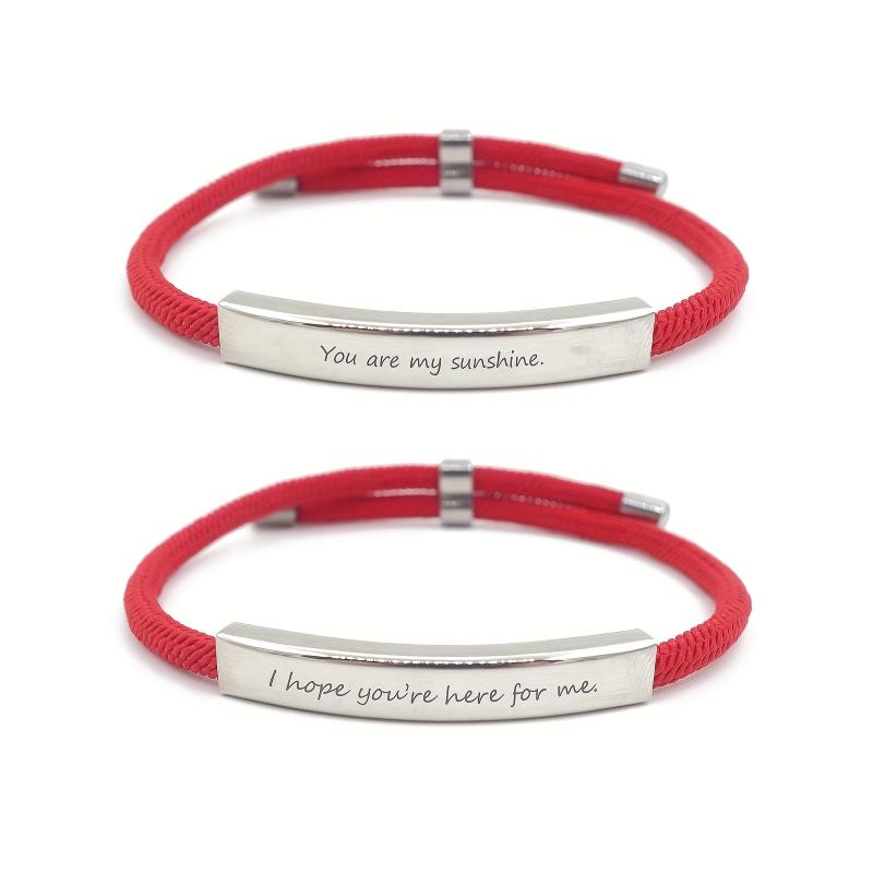 Customized Stainless Steel Pet Bracelet with Engraved Name