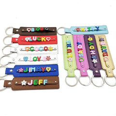 Brown Pet Memorial Keychain Customizable Colorful Letter Rhinestone 8 Letters