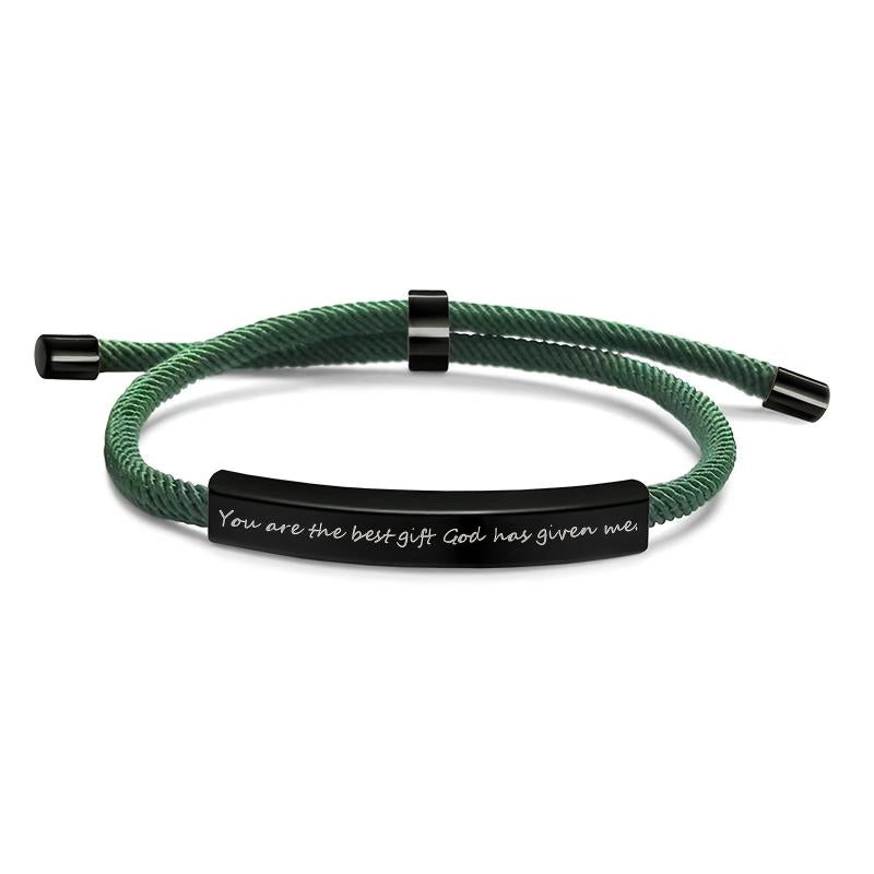 Personalized Stainless Steel Pet Name Bracelet with Engraving