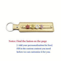 Colorful Rhinestone Champagne Pet Memorial Keychain Up to 8 Letters