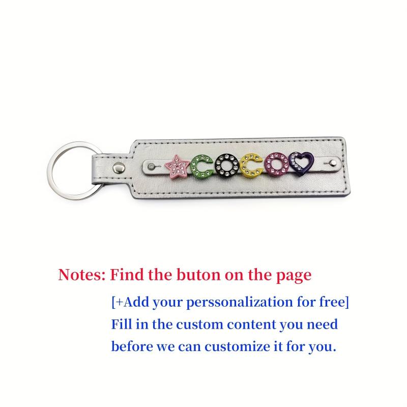 Pet Memorial Keychain with Rhinestone Letters Up to 8 Characters