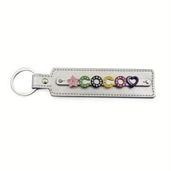 Pet Memorial Keychain with Rhinestone Letters Up to 8 Characters