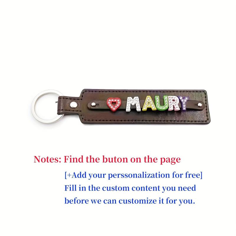 Personalized Pet Memorial Keychain with Rhinestone Letters