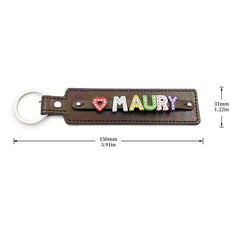 Personalized Pet Memorial Keychain with Rhinestone Letters