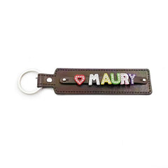 Personalized Pet Memorial Keychain with Rhinestone Letters