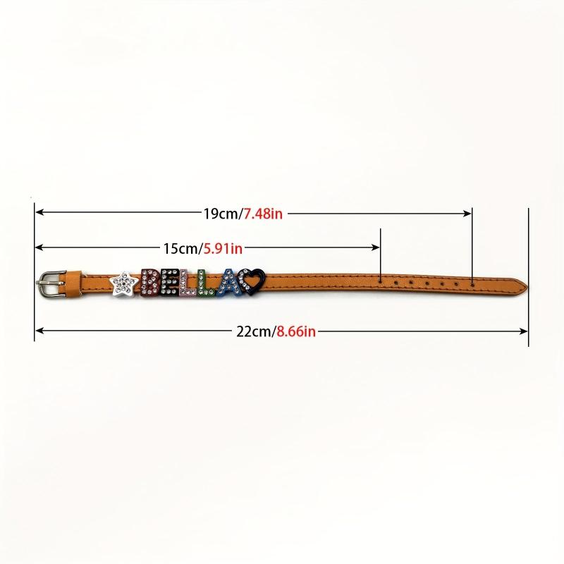 Personalized Pet Memorial Bracelet with Rhinestone Letters - Up to 10 Characters