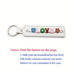 Personalized Pet Memorial Keychain - Up to 8 Letters - Colorful Letters