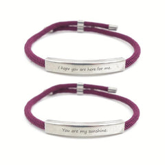 Custom Pet Name Engraved Stainless Steel Braided Pet Bracelet