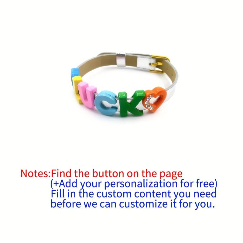 Personalized Pet Memorial Bracelet - Colorful Lettering, Up to 10 Characters