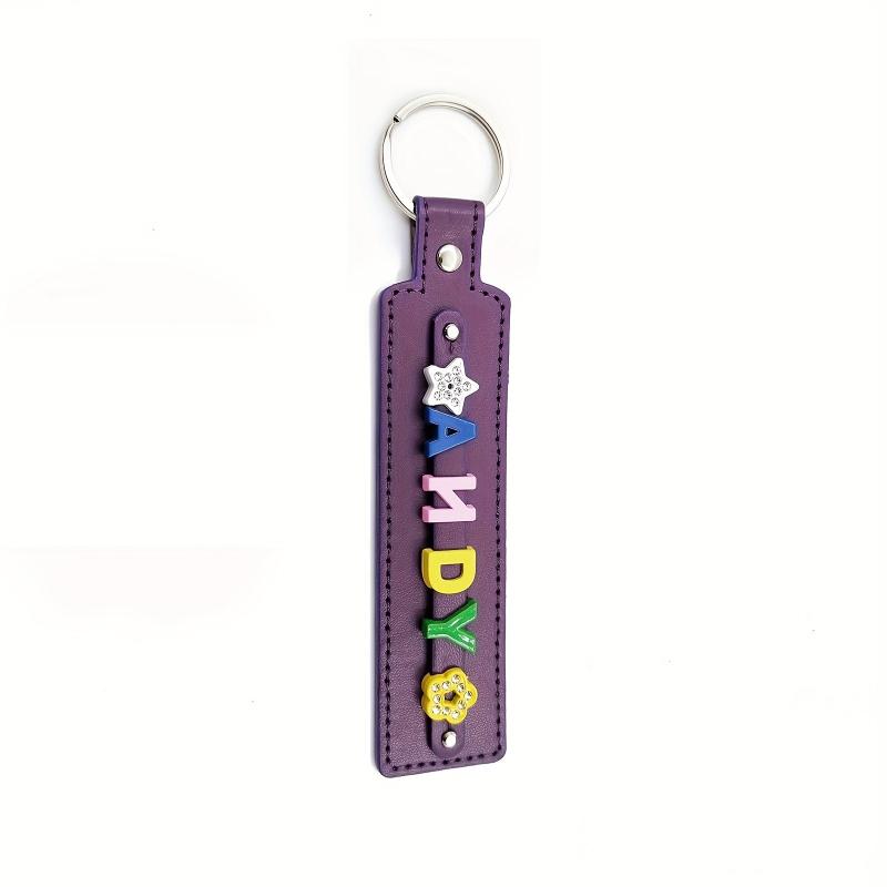 Personalized Purple Pet Memorial Keychain - Up to 8 Letters
