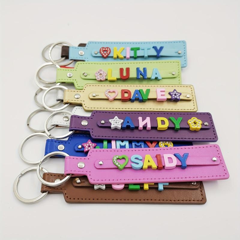 Personalized Pet Memorial Keychain with Colorful Letters - Up to 8 Letters