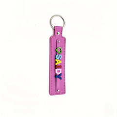 Customizable Pink Pet Memorial Keychain Colorful Letter String Up to 8 Letters