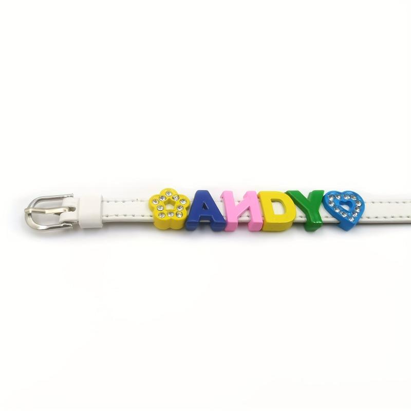 Custom Pet Memorial Bracelet - Colorful Letter String Style -
