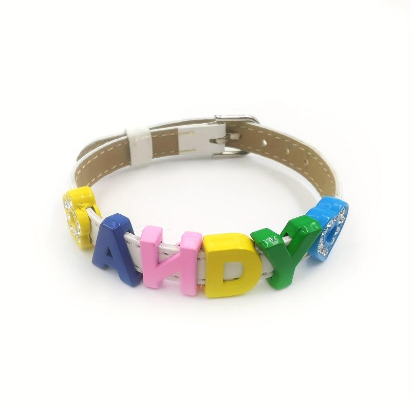 Custom Pet Memorial Bracelet - Colorful Letter String Style -