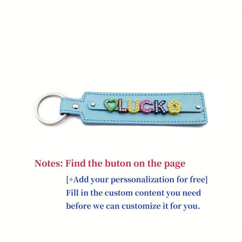Custom Pet Memorial Keychain - Colorful Rhinestone Letters - Up to 8 Characters