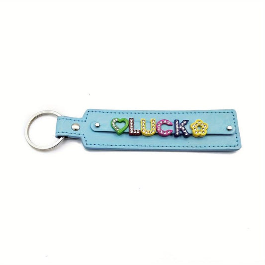 Custom Pet Memorial Keychain - Colorful Rhinestone Letters - Up to 8 Characters