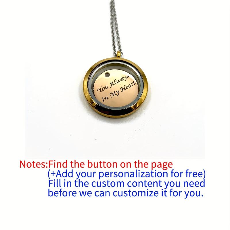 Custom Golden Screw Cap Pet Memorial Pendant Engrave Name Years Champagne Plate