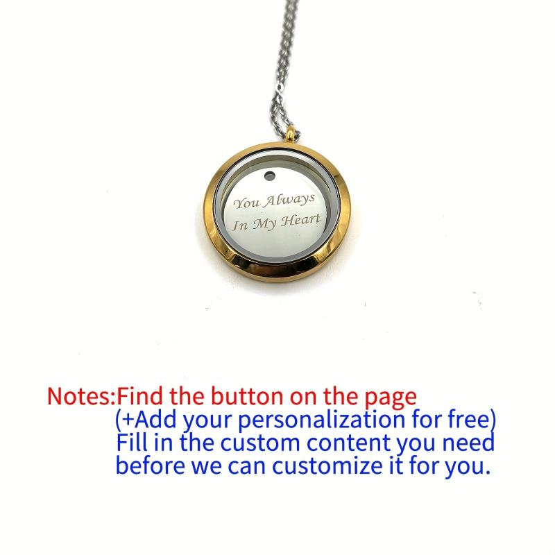 Customized Pet Memorial Pendant Engrave Name Plate Screw Cap Pet Hair