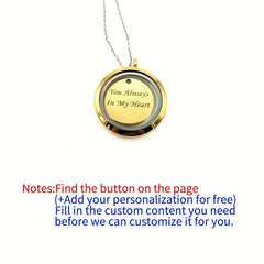 Personalized Gold Screw Cap Pet Memorial Pendant Engraved Name Years