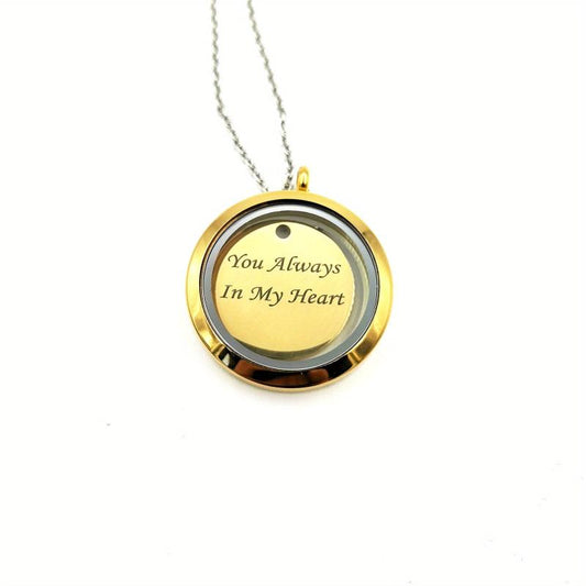 Personalized Gold Screw Cap Pet Memorial Pendant Engraved Name Years