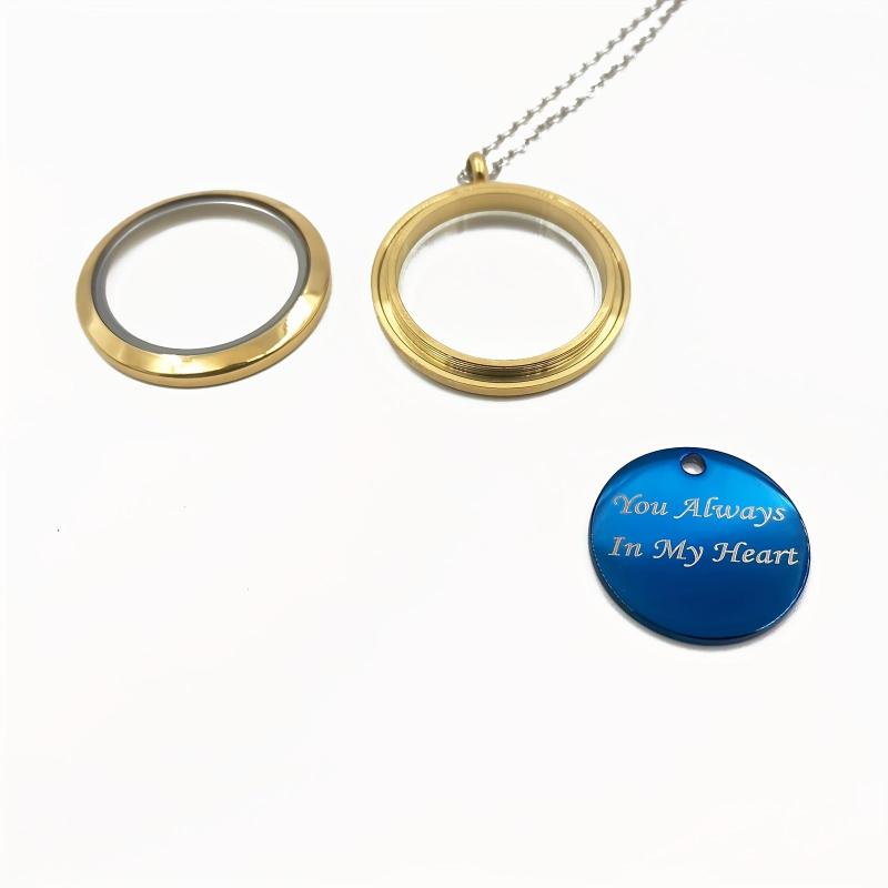 Golden Screw Cap Pet Memorial Pendant Custom Engraved Name Years Silver Plate