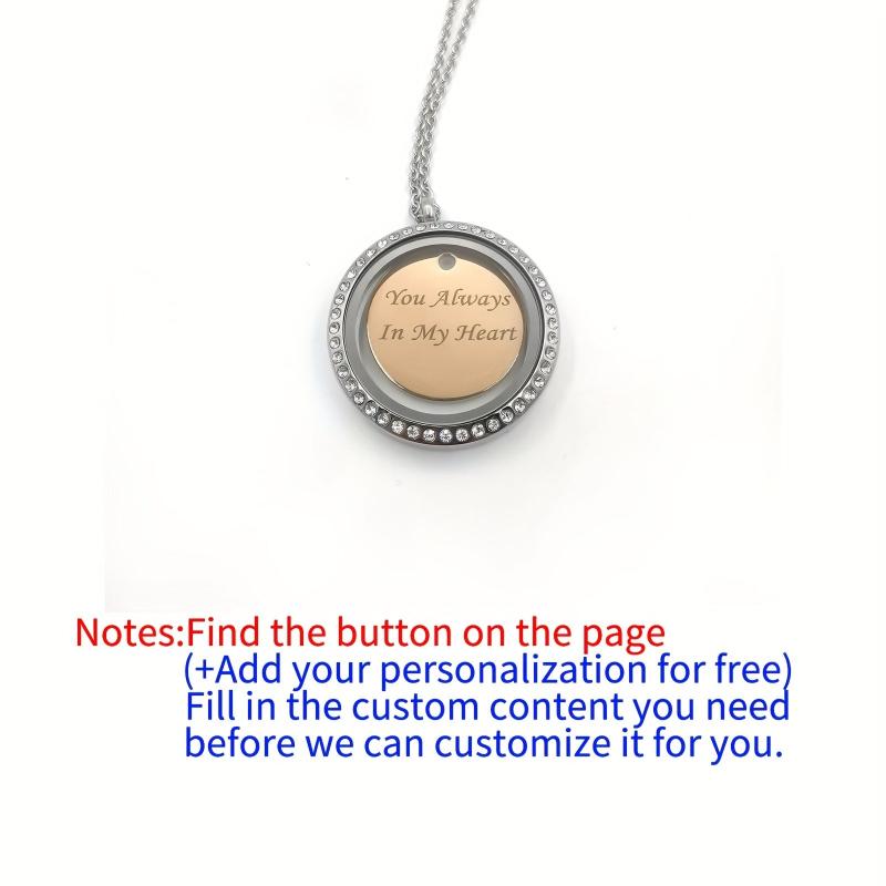 Personalized Silver Rhinestone Pet Memorial Pendant Engraved Name Years
