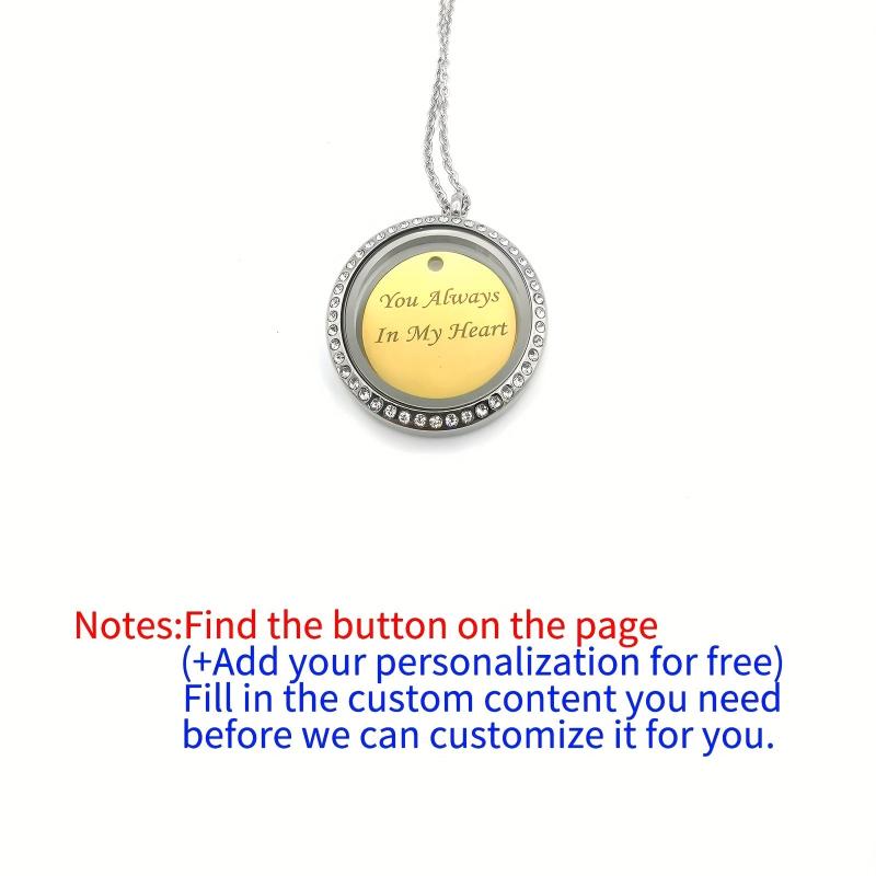 Custom Silver Rhinestone Pet Memorial Pendant Engraved Name Years Golden Plate