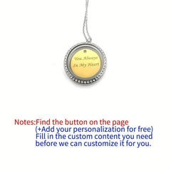 Custom Silver Rhinestone Pet Memorial Pendant Engraved Name Years Golden Plate
