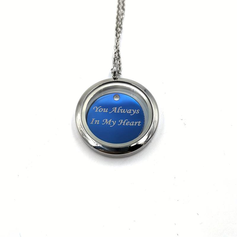 Silver Screw Cap Pet Memorial Pendant - Custom Engraved Name & Years Plate