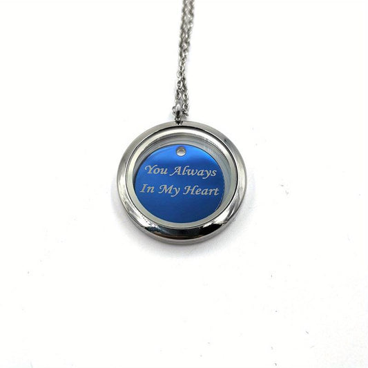 Silver Screw Cap Pet Memorial Pendant - Custom Engraved Name & Years Plate