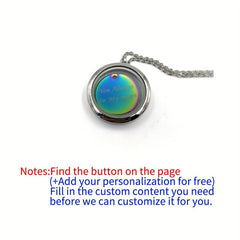 Personalized Pet Memorial Pendant with Silver Screw Cap