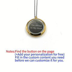 Customized Golden Screw Cap Pet Memorial Pendant Engrave Name Years Plate