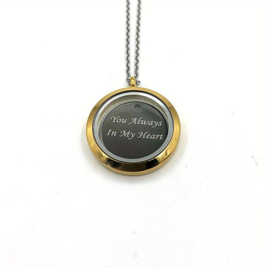 Customized Golden Screw Cap Pet Memorial Pendant Engrave Name Years Plate