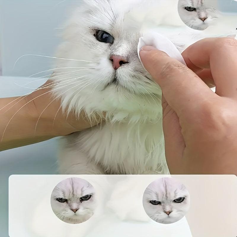 130pcs Pet Eye Wash Pads for Dogs and Cats - Tear Stains Ear Earwax Removal