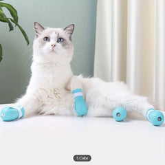 4pcs Cat Bathing Foot Cover Silicone Anti Grasping Foot Cover