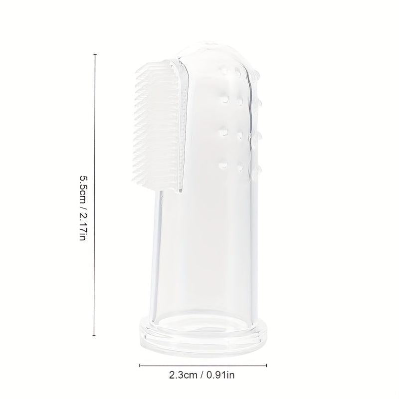 1pc Pet Toothbrush Soft Finger Cover Tooth Brushing Care Tool