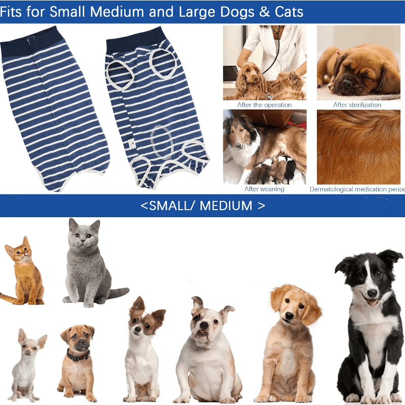 Pet Recovery Clothing Post Surgery Anti licking Apparel For Dogs Cats