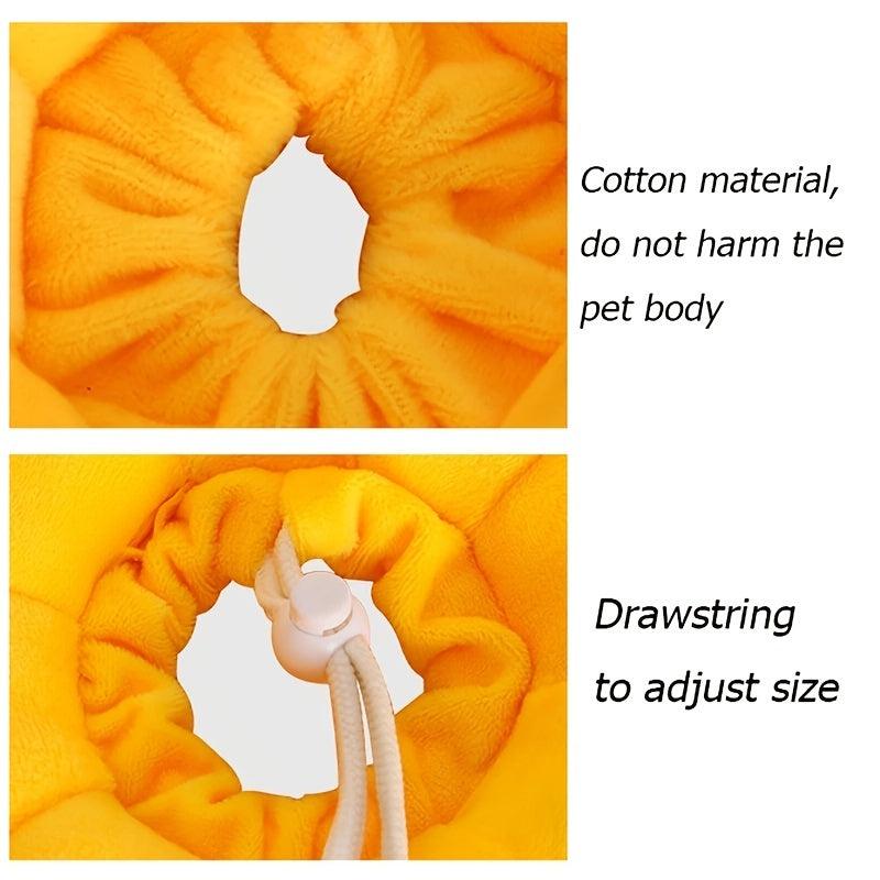 Sunflower Plush Pet Collar for Cats - Autumn/Winter Warmth - Cat Accessories