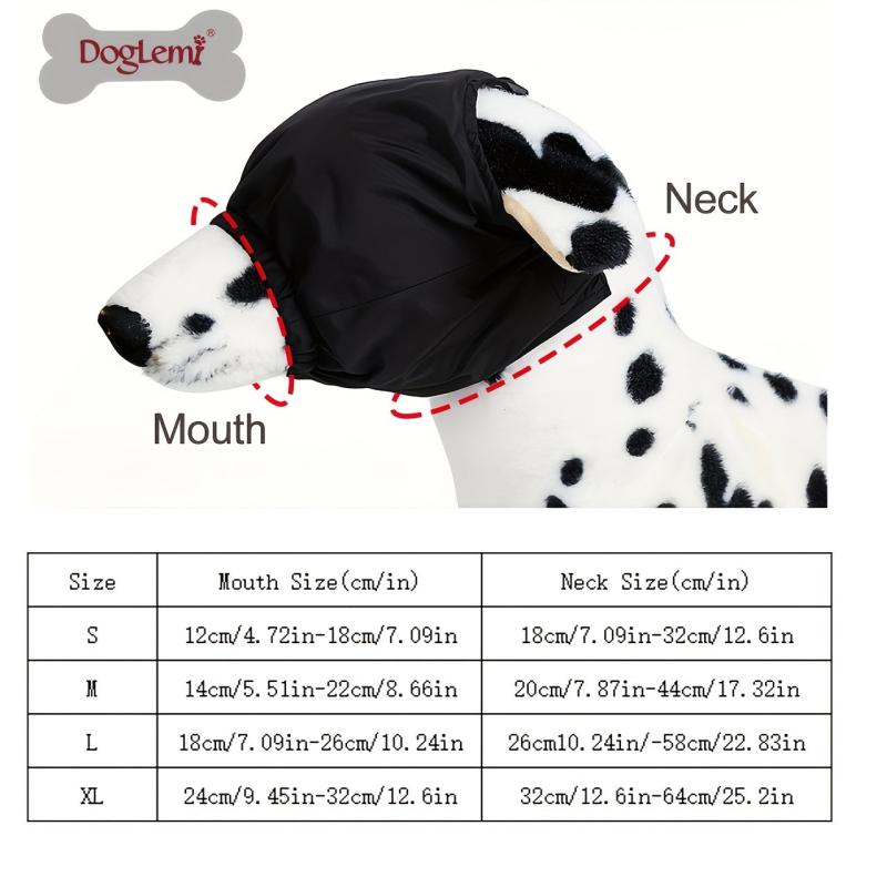 Dog Calming Cap & Eye Mask: Reduce Anxiety, Car Sickness, Grooming Stress