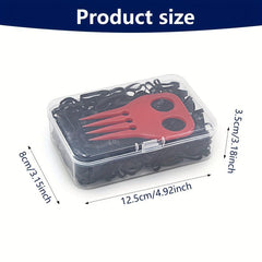 High Horse Braiding Silicone Gel Bands, Plastic Mane Comb Set