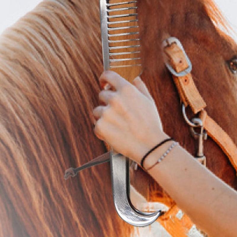 Durable Horse Grooming Comb Metal Tail Pulling Mane Comb